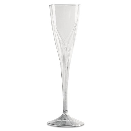 WNA Classicware One-Piece Champagne Flutes, 5 oz., Clear, Plastic, PK100 WNA CWSC5